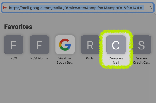Compose Email Shortcut